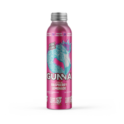 Gunna Immune Boosting Sparkling Raspberry Lemonade 16oz Aluminium Btl