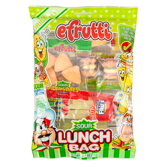 Efrutti Sour Lunch Bag Gummi Candy 2.7oz