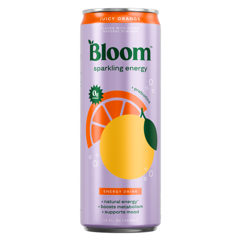 Bloom Juicy Orange Sparkling Energy 12oz Can