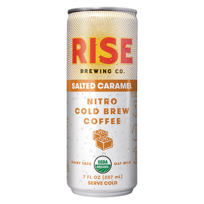 RISE Brewing Co. Salted Caramel Oat Milk Nitro Cold Brew Latte 7oz Can