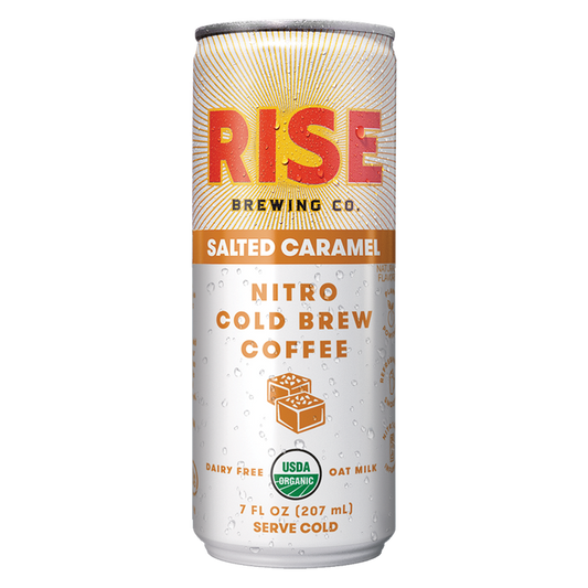 RISE Brewing Co. Salted Caramel Oat Milk Nitro Cold Brew Latte 7oz Can
