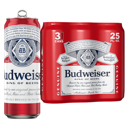 Budweiser 3pk 25oz Cans