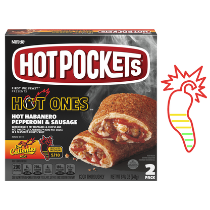 Hot Pockets Hot Ones Hot Habanero Pepperoni & Sausage 2ct 8.5oz