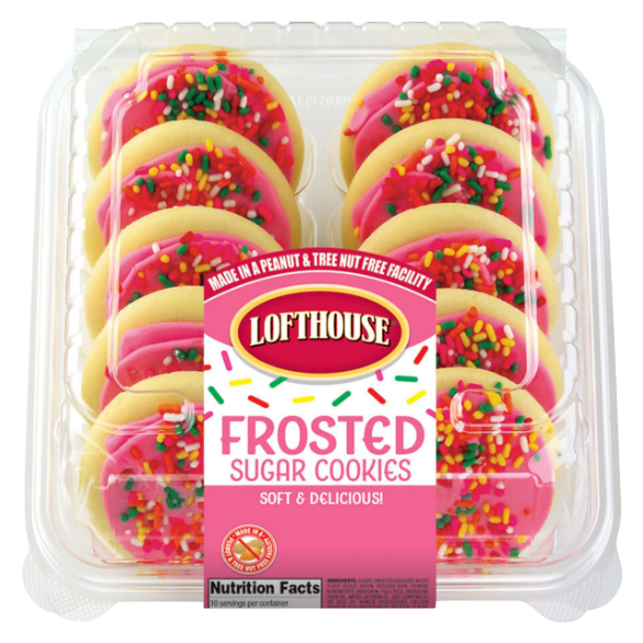 Lofthouse Pink Frosted Sugar Cookies - 10ct