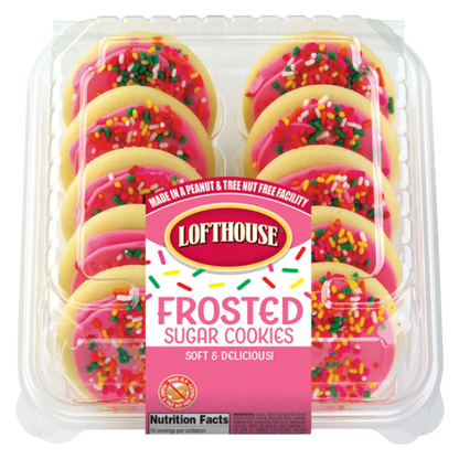 Lofthouse Pink Frosted Sugar Cookies - 10ct