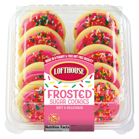 Lofthouse Pink Frosted Sugar Cookies - 10ct