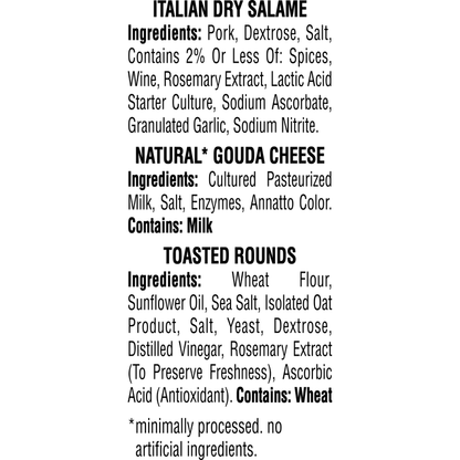 Hillshire Snacking Protein Small Plates Italian Dry Salame & Gouda Cheese - 2.76oz