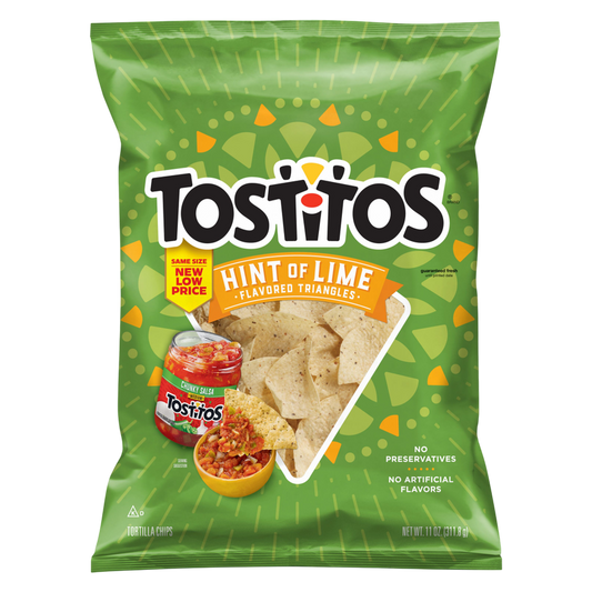 Tostitos Hint Of Lime Flavored Tortilla Chips 11oz