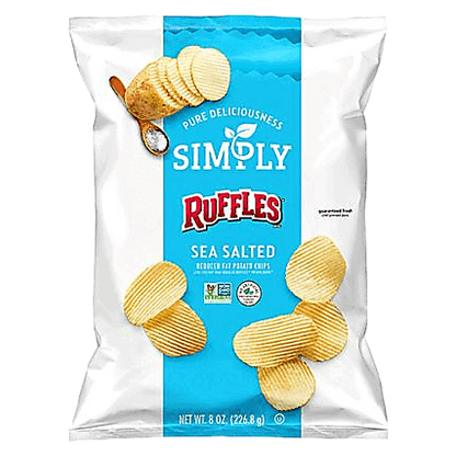 Simply Ruffles Sea Salt Potato Chips 8oz