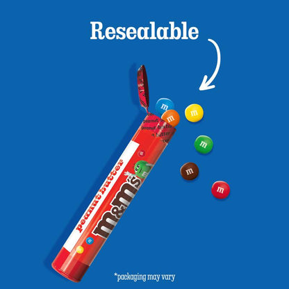 M&M'S Minis Peanut Butter Milk Chocolate Candy,  1.74 Oz Mega Tube (Packaging May Vary)
