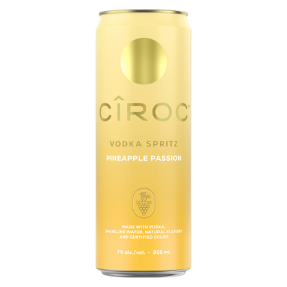 CIROC Vodka Spritz Pineapple Passion 12oz 4pk 7% ABV