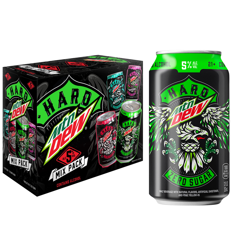 MTN DEW Hard Zero Sugar Variety 12pk 12oz Can 5.0% ABV