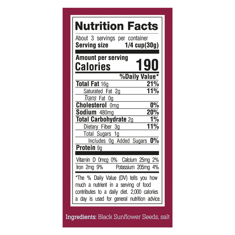 Everyday Nutz Black Sunflower Seeds 3.5oz