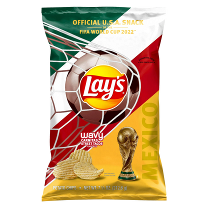 Lay's Wavy Carnitas Street Taco Potato Chips 7.5oz