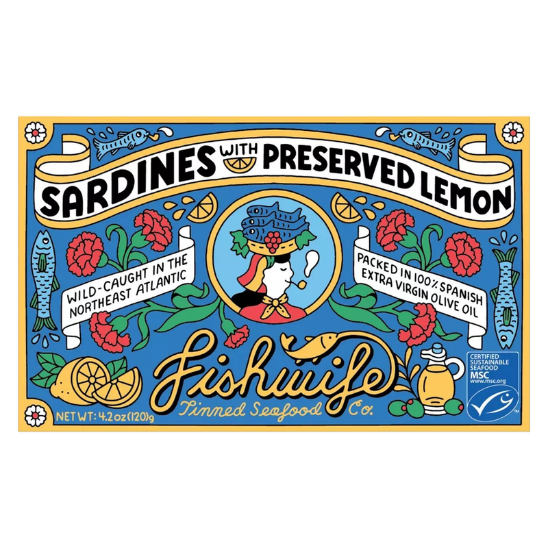 Fishwife Sardines with Preserved Lemon, 4.2oz