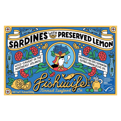 Fishwife Sardines with Preserved Lemon, 4.2oz