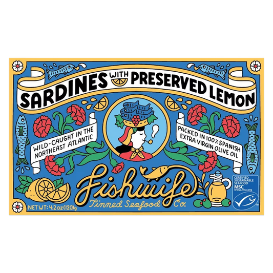 Fishwife Sardines with Preserved Lemon, 4.2oz