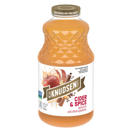 R.W. Knudsen Cider & Spice 32oz Glass Bottle