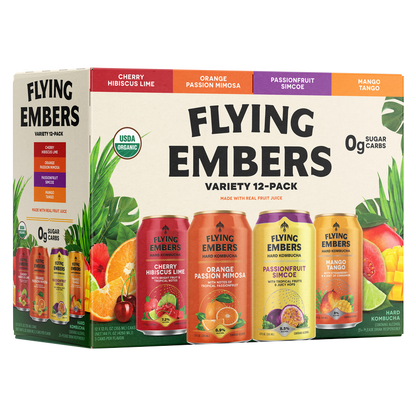 Flying Embers Variety Pack Hard Kombucha 12pk 12oz Can