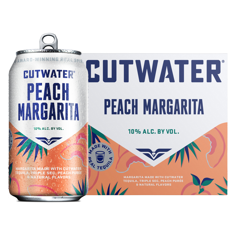 Cutwater Tequila Peach Margarita 4pk 12oz 10% ABV