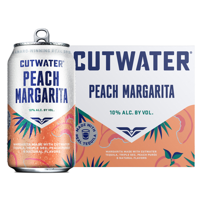 Cutwater Tequila Peach Margarita 4pk 12oz 10% ABV