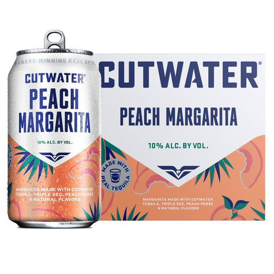 Cutwater Tequila Peach Margarita 4pk 12oz 10% ABV