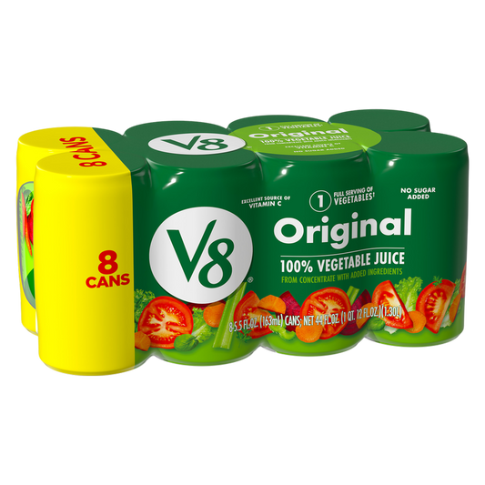 V8 100% Vegetable Juice 8pk 5.5oz Can