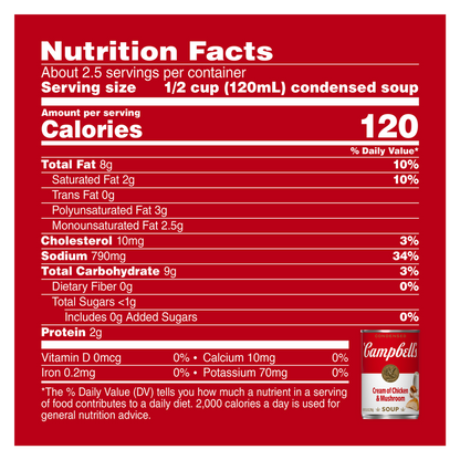 Campbells Cream of Mushroom Soup, 10.5oz.