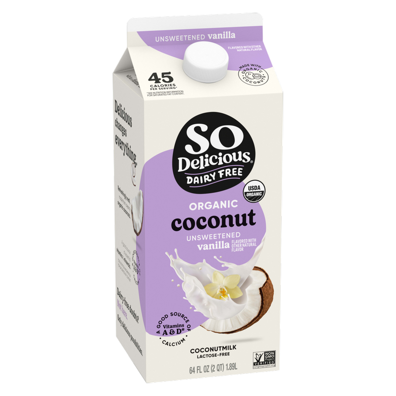 So Delicious Organic Unsweetened Vanilla Coconut Milk 64oz
