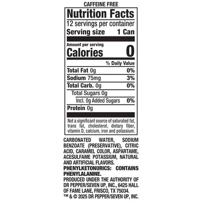 A&W Zero Sugar Ice Cream Sundae Soda 12pk 12oz Can