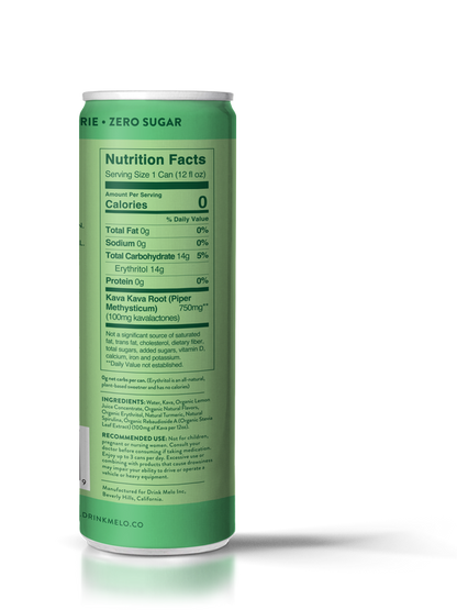Melo Sparkling Kava Tahitian Lime 12oz Can