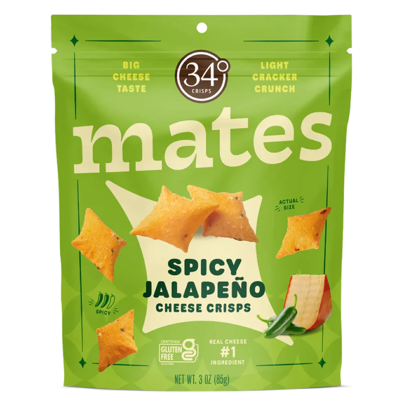 34° Cheese Mates, Spicy Jalapeno, 3 oz