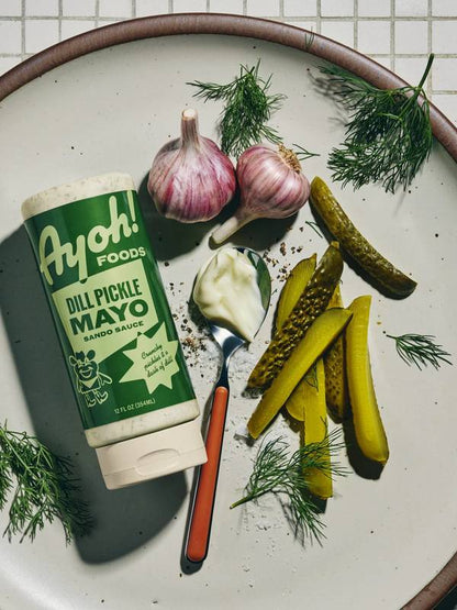 Ayoh! Dill Pickle Mayo Sando Sauce, 12oz. By Molly Baz