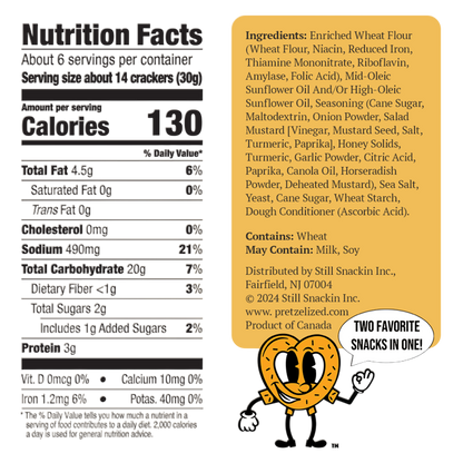 PRETZELIZED™ Honey Mustard Pretzel Crackers, 6.5oz