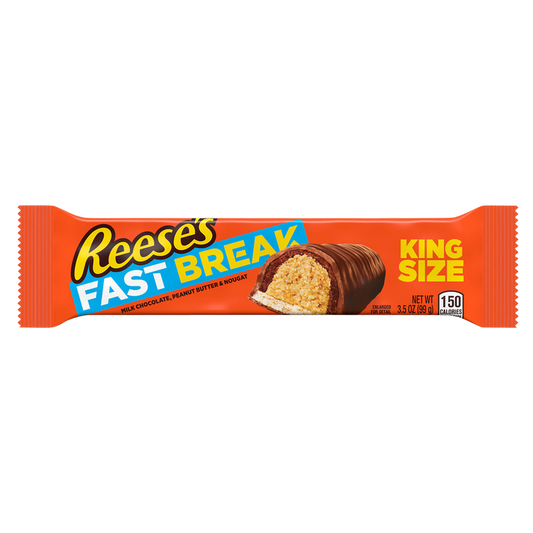 Reese's Fast Break Milk Chocolate Peanut Butter King Size Candy Bar 3.5oz