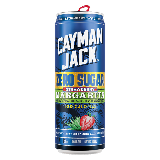 Cayman Jack Zero Sugar Strawberry Margarita 12oz Can 4.8% ABV