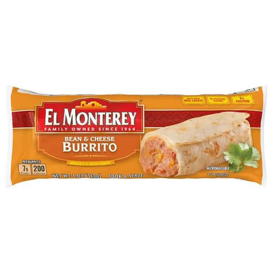 El Monterey Bean & Cheese Frozen Burrito 4oz