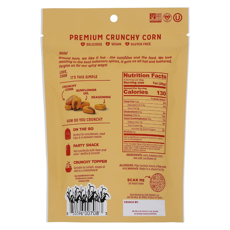Love Corn Hot & Spicy, 4oz