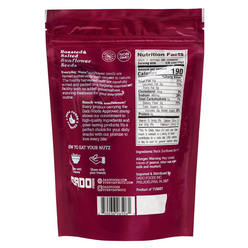 Everyday Nutz Black Sunflower Seeds 3.5oz