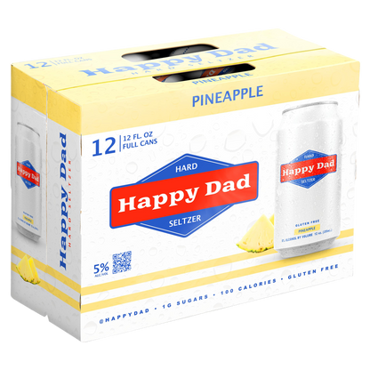 Happy Dad Hard Seltzer Pineapple 12pk 12oz Can 5.0% ABV