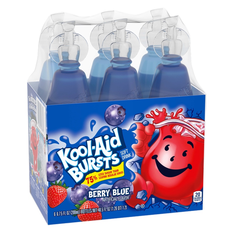 Kool Aid Bursts Berry Blue Juice 6pk 6.75oz Btl