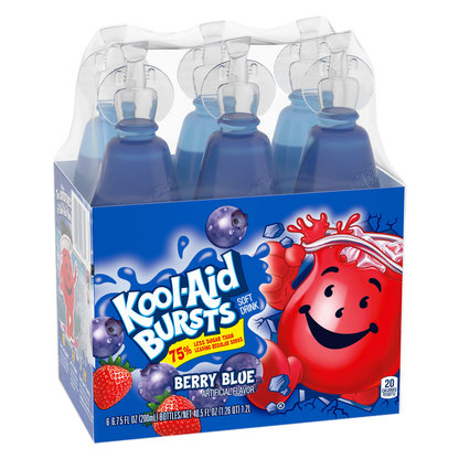 Kool Aid Bursts Berry Blue Juice 6pk 6.75oz Btl