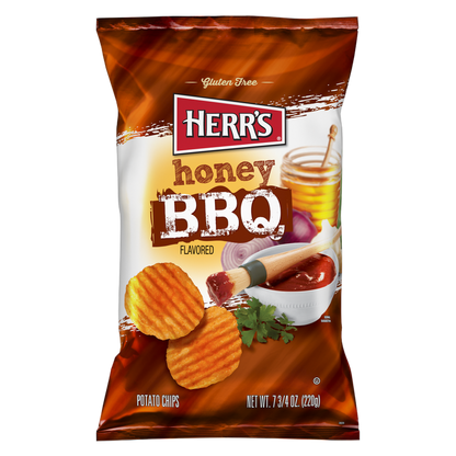 Herr's Honey BBQ Chips, 7.75oz