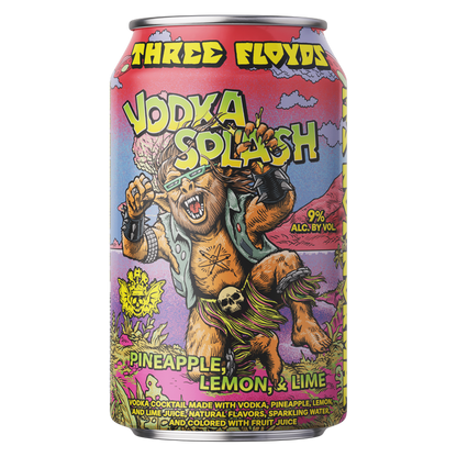 Three Floyds Vodka Splash Pineapple, Lemon, & Lime 4pk 12oz Cans 9% ABV