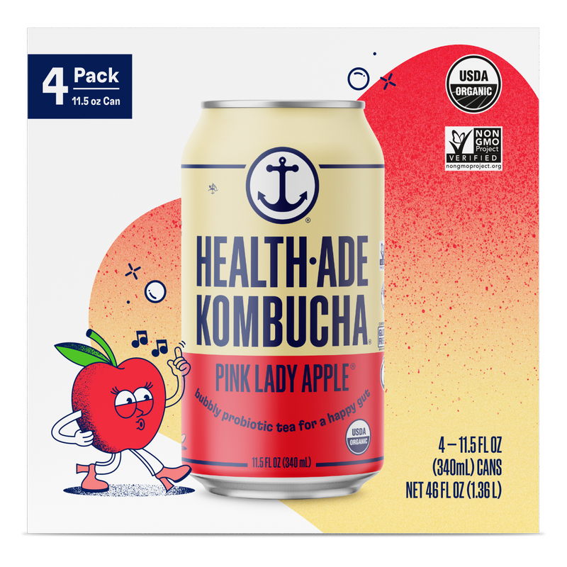 Health-Ade Pink Lady Apple 4pk 11.5oz Can