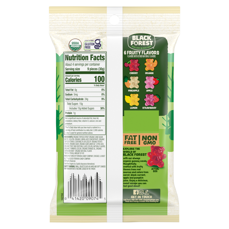 Black Forest Organic Gummy Bear, 4.5oz