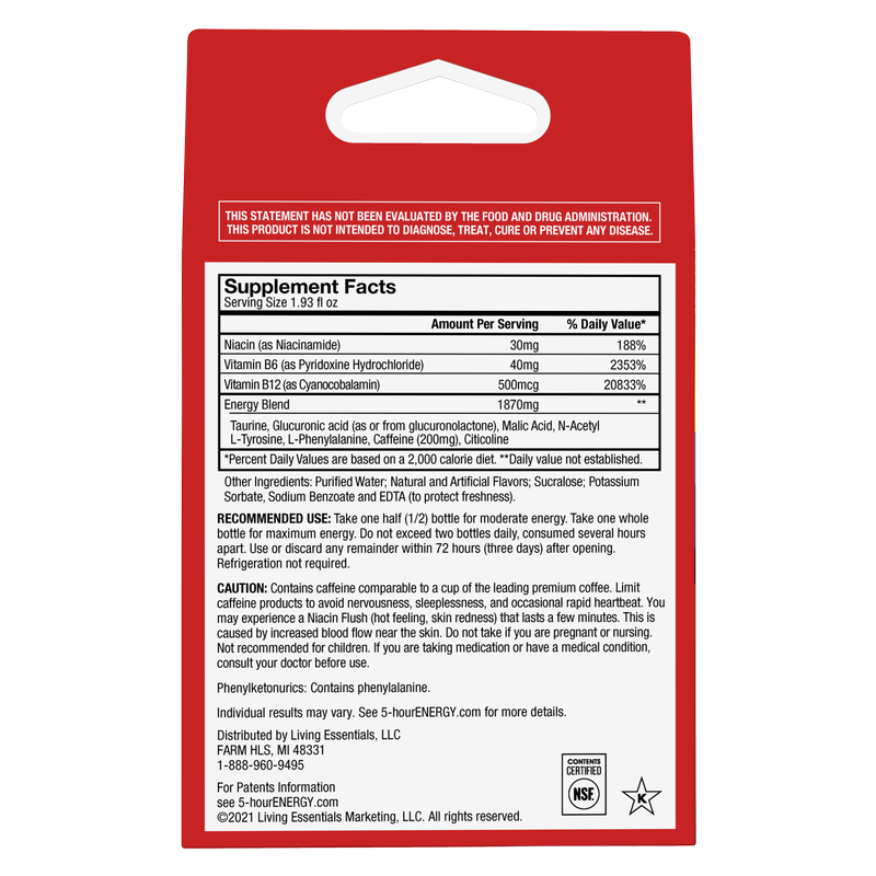 5-hour ENERGY Shot Regular Strength Berry 2pk 1.93oz Btl