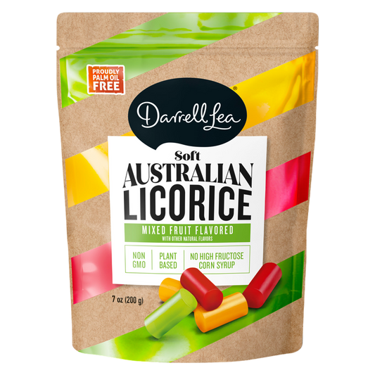 Darrell Lea Soft Australian Mixed Fruit Flavored Licorice, 7oz