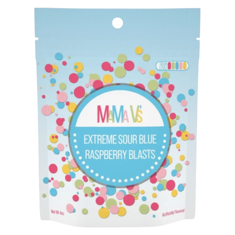 Mama V's Extreme Sour Blue Raspberry Blasts, 4 oz