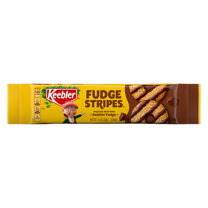 Keebler Fudge Stripes, Original Shortbread Cookies Coated in Keebler Fudge, 11.5 oz